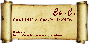 Csellár Cecílián névjegykártya